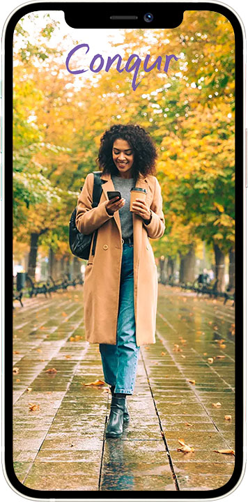 Conqur App on iPhone featuring Self-development